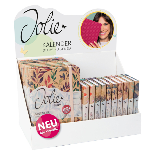Sigel Buchkalender SF584, Jolie Pure 2027, bunt, 1 Woche / 2 Seiten, 13,5x20,3cm und 9,5x15cm (ca. A5 und ca. A6), 2027 4004360761751