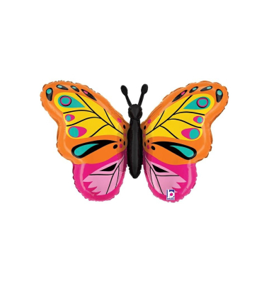 Folienballon Bunter Schmetterling 75 cm