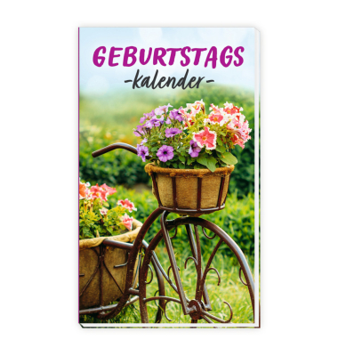 Geburtstagskalender 52817N, Romantik, verschiedene, 1 Monat / 2 Seiten, 10x16cm, Taschengeburtstagskalender, Jahresunabh&auml;ngig