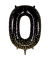 Folienballon Zahl 0 Black & Gold 86 cm