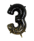 Folienballon Zahl 3 Black & Gold 86 cm
