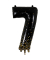 Folienballon Zahl 7 Black & Gold 86 cm