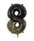 Folienballon Zahl 8 Black & Gold 86 cm
