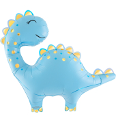 Folienballon S&uuml;&szlig;er Dino blau 85 cm