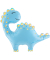 Folienballon S&uuml;&szlig;er Dino blau 85 cm
