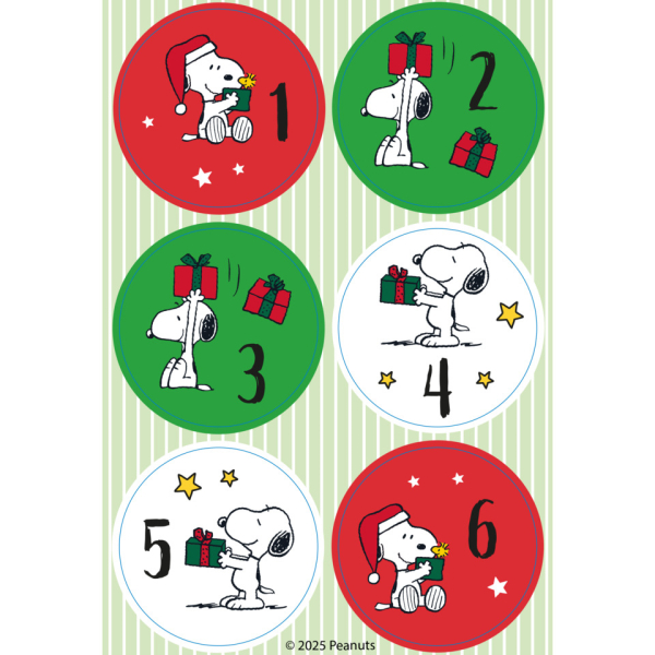 Braun und Company Weihnachtsetikett Snoopy Big Present Numbers 4014995760838 Braun und Company