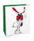Geschenktasche 1668-26554, Weihnachten, mit Trageband, Snoopy, 18cm x 21cm