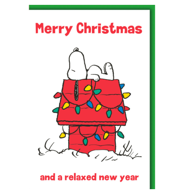 Weihnachtskarte  Snoopy