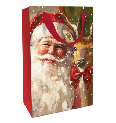 Weihnachtlicher Geschenktragetasche Dreamteam rot