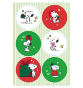 Weihnachtsetikett Snoopy Big Present