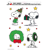 Weihnachtlicher Fensterbild Snoopy