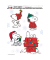 Weihnachtlicher Fensterbild Snoopy