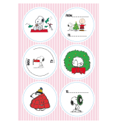 Weihnachtsetikett Snoopy Cool