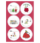 Weihnachtsetikett Snoopy Xmas Home
