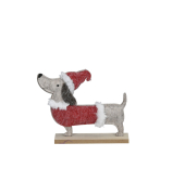 Weihnachtlicher  Hund m. M&uuml;tze und Pullover