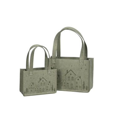 Weihnachtlicher  Tasche H&auml;user 2er
