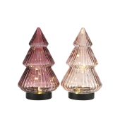 Weihnachtlicher Figur Baum mit 15xLED D12,5xH22cm