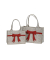 Weihnachtlicher  Tasche mit Schleife 2er