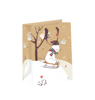 Weihnachtlicher Geschenktragetasche Kind Eisb&auml;r