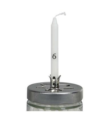 Kerzenleuchter 692312000129 Zahl 6 silber 