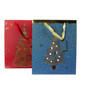 Geschenktasche 57700, Weihnachten, mit Trageband / Geschenkanh&auml;nger, Baum, 23cm x 32cm