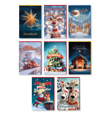 Weihnachtskarte 3D Magic sortiert