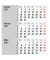 Tischkalender 70-38 000 907, 3 Monate / 1 Seite, 11x18,3cm (BxH), 2027