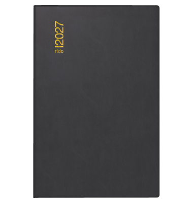 Taschenkalender 70-16 212 907, schwarz, 2 Tage / 1 Seite