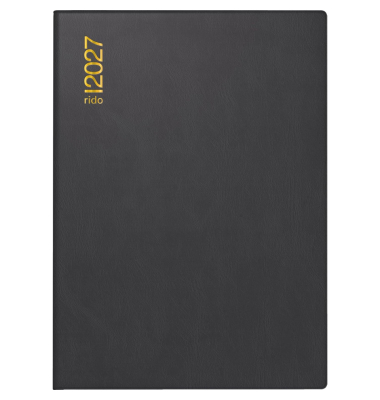 Taschenkalender 70-18 182 907, Technik II, schwarz, 2 Tage / 1 Seite, 10x14cm (A6), 2027