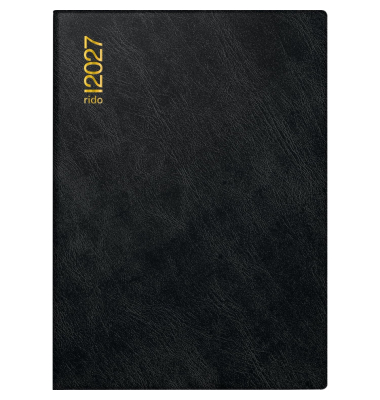 Taschenkalender 70-18 242 907, schwarz, 1 Tag / 1 Seite
