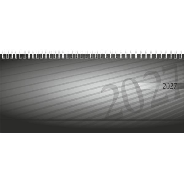 2 x Rido Schreibtischquerkalender Septant 30,5x10,5cm PP schwarz 2027
