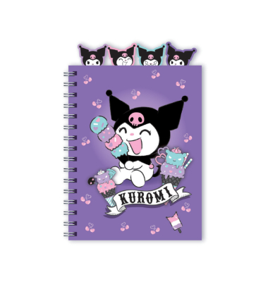 Spiralnotizbuch Kuromi lila