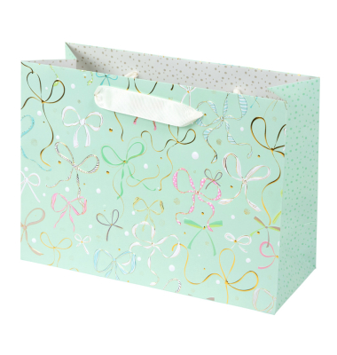 Geschenktasche 46 762, allgemein, mit Trageband / Geschenkanh&auml;nger, Schleifen, 25cm x 18cm