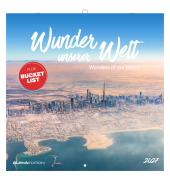 Bildkalender 179801, Wunder unserer Welt, 1 Monat / 1 Seite, 30x60cm