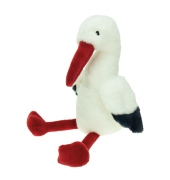 Pl&uuml;schfigur Storch Natur