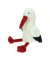 Pl&uuml;schfigur Storch Natur