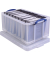 Aufbewahrungsbox 64C, 64 Liter, mit Deckel, au&szlig;en 710x440x310mm, Kunststoff transparent