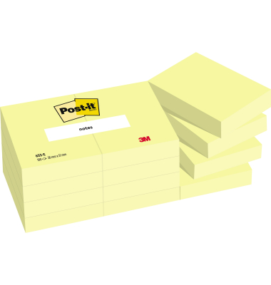 Haftnotizen 653E, Notes, 51x38mm, gelb, rechteckig
