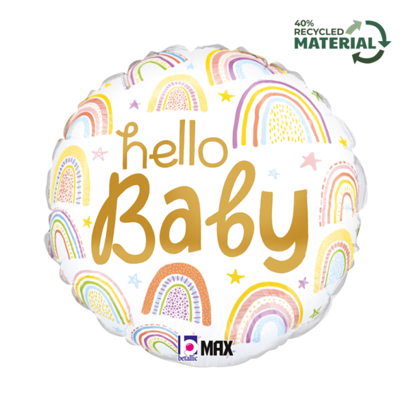 Grabo Folienballon Hello Baby Rainbow 46cm 8055513260023 Grabo