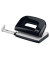 B&uuml;rolocher E210 025-0564, schwarz, bis 1mm 10 Blatt, mit Anschlagschiene