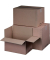 Faltkartons 212102110 braun, bis DIN A4+, innen 390x280x240mm, Wellpappe