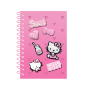 Notizbuch 13129PTR, Hello Kitty & Kuromi, rosa-pink, A5, kariert, 80g, 100 Blatt / 200 Seiten