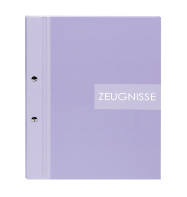 Zeugnismappe Zweiklang 36 013, flieder "ohne", A4, 12 H&uuml;llen