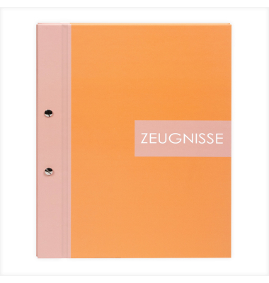 Zeugnismappe Zweiklang 36 015, papaya, A4, 12 H&uuml;llen