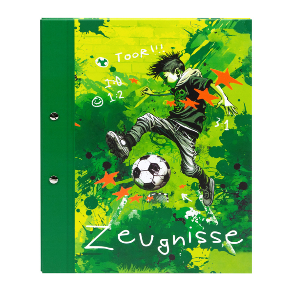 Goldbuch Zeugnismappe Stürmer - Serie 36 133, grün Fußball (Stürmer), A4, 12 Hüllen 4009835361337 Goldbuch