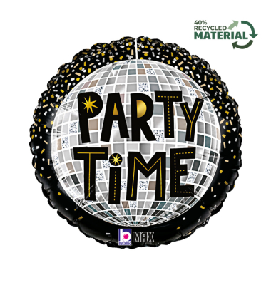Folienballon Party Time Disco 46cm