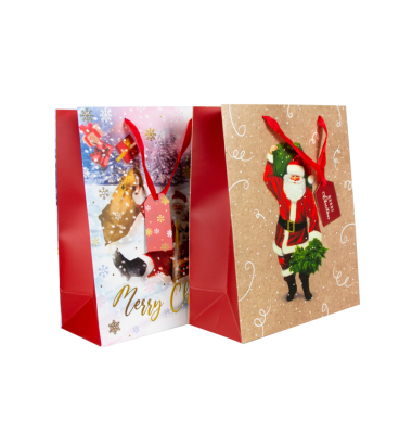 Geschenktasche 58680, Kind Santa, 260mm x 320mm