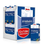 H-Milch H-Vollmilch 588655, 3,5% Fett, 12x 1 Liter, im Tetrapack