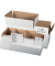 Faltkartons 221110125 wei&szlig;, bis DIN A6+, innen 195x145x90mm, Wellpappe 1-wellig