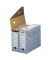 Archivbox Tric 100333274, A4, grau/wei&szlig;, Wellpappe